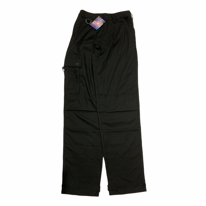 KIT DESIGN Ripstop Cargo Trousers Men's Black Tactical 710M NEW - KITCARGO2N