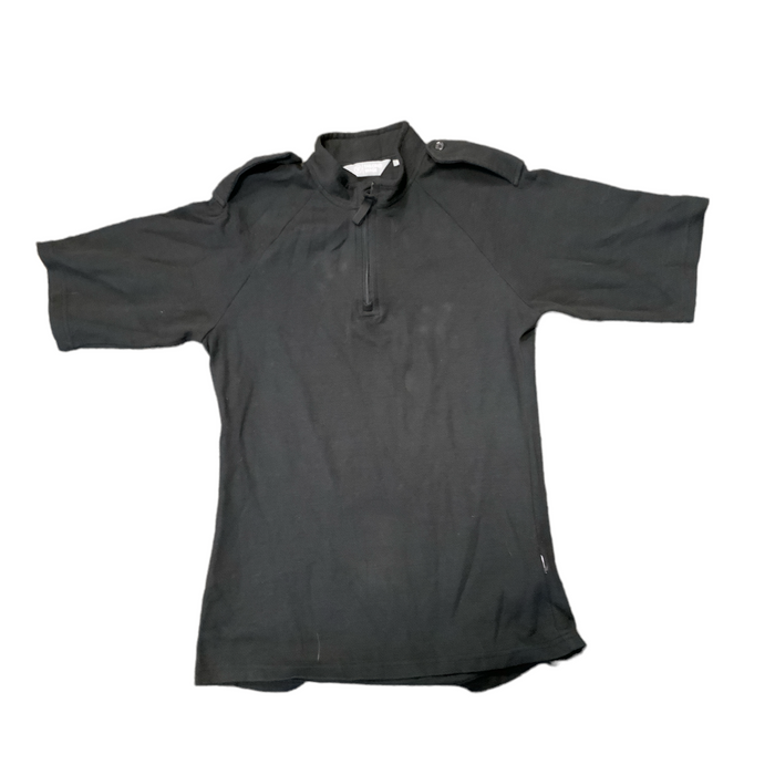 Female Black T-Shirt 100% Cotton wirh Epaulettes Security Dog Handler WKS33FA