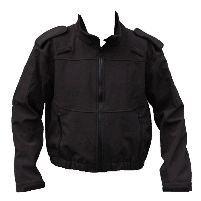 Softshell Jacket Fleece Tactical Black Full Zip Uniform Security TACFLC1A