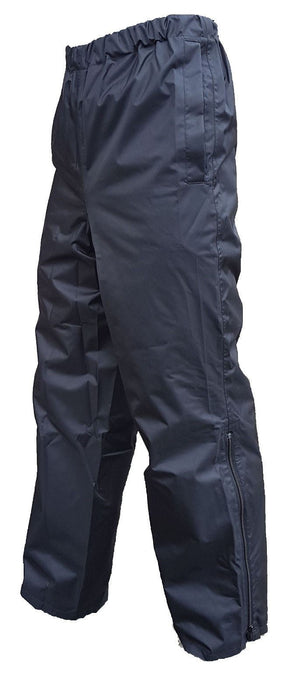 Unisex Black Waterproof Overtrousers Walking Hiking Wet Weather Gear WP03A