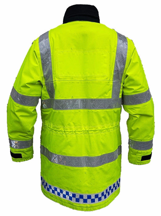 New Hi-Vis 3/4 Goretex Waterproof Rain Coat Security Marshal HVGC02N