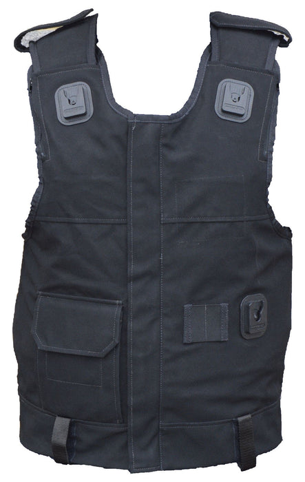 Aegis Black Overt Body Armour Bullet Proof Spike & Stab Vest AA01A