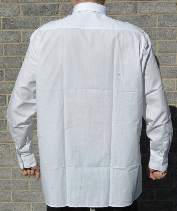 New Harrison Field Men's Long Sleeve White Uniform Shirt Pilot Security Prison