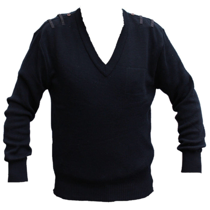 Nato V Neck Pullover Jumper Sweater Navy Blue Lightweight Wool/Acrylic NATJUM02