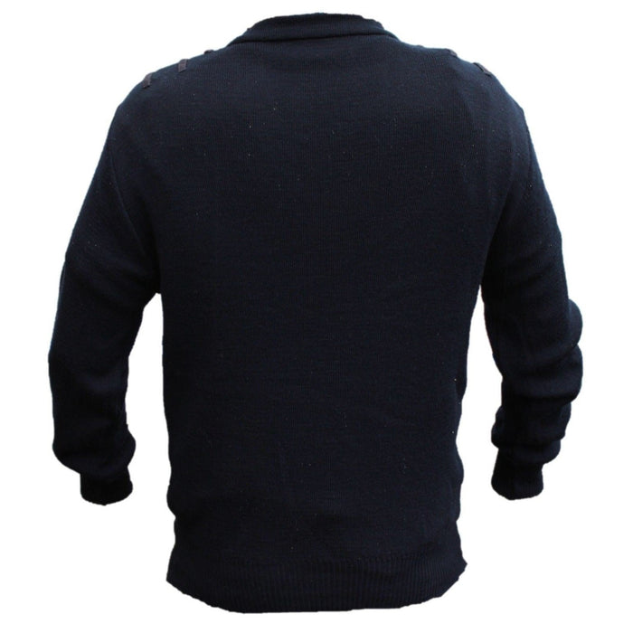 Nato V Neck Pullover Jumper Sweater Navy Blue Lightweight Wool/Acrylic NATJUM02
