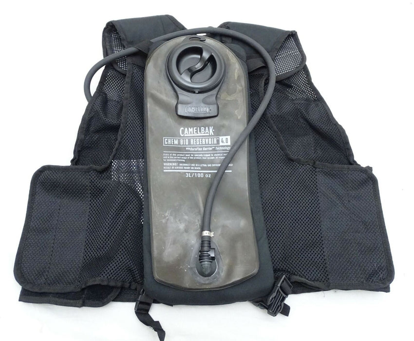 Ex Police Black Remploy Frontline Hydration Tactical Vest MK2 Pouch And Bladder