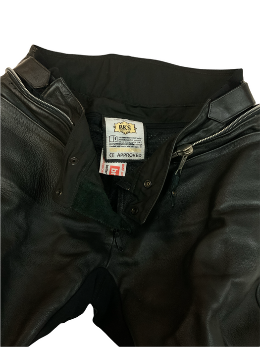 BKS Leather Motorbike Trouser Black From Two Piece Waist 42" BKSTRS06B Grade B