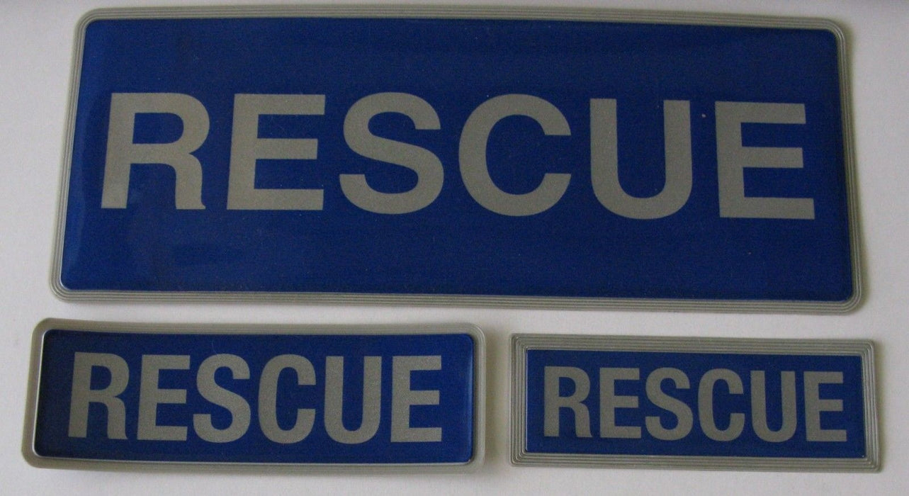 Encapsulated Reflective Rescue Badges Sewn On Or Hook and Loop Different Sizes