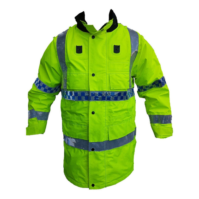 Hi Vis Jacket Waterproof Rain Coat Security Dog Handler HVPC02A