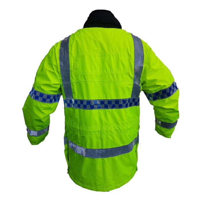 Hi Vis Jacket Waterproof Rain Coat Security Dog Handler HVPC02A