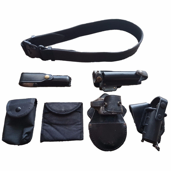 Duty Belt Kit With 6 Pouches Black Nylon Sizes S - XXL Grade B YR-BLTKIT01B