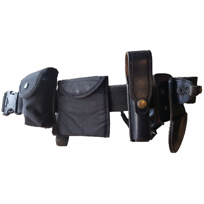 Duty Belt Kit With 6 Pouches Black Nylon Sizes S - XXL Grade B YR-BLTKIT01B