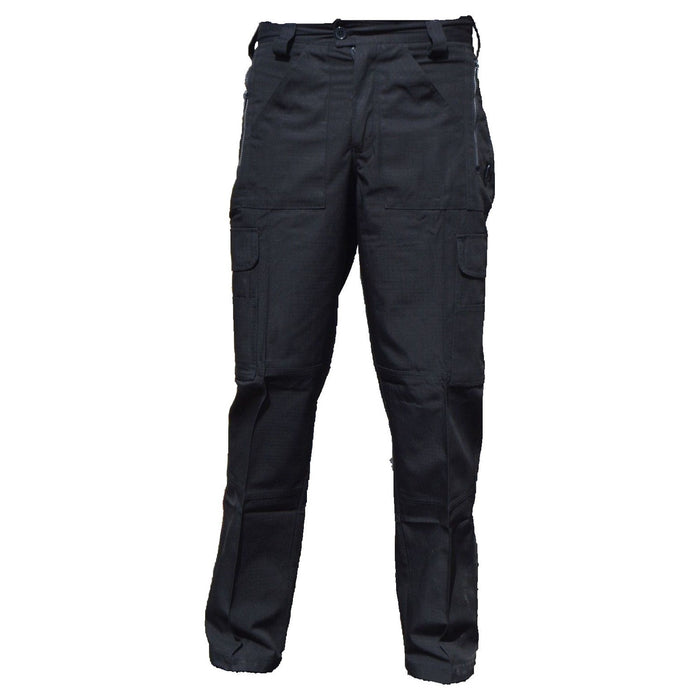 Ripstop Tactical Cargo Trouser Black Male Patrol Security R3UB