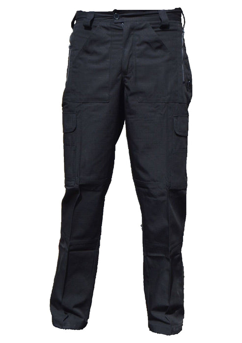 New Black Ripstop Tactical Cargo Trousers Male R3N