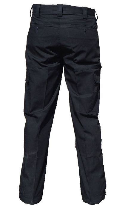 Black Ripstop Tactical Cargo Trousers Male R3UA