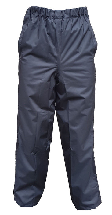 New Unisex Black Polyester Waterproof Overtrousers Walking Hiking WP03N