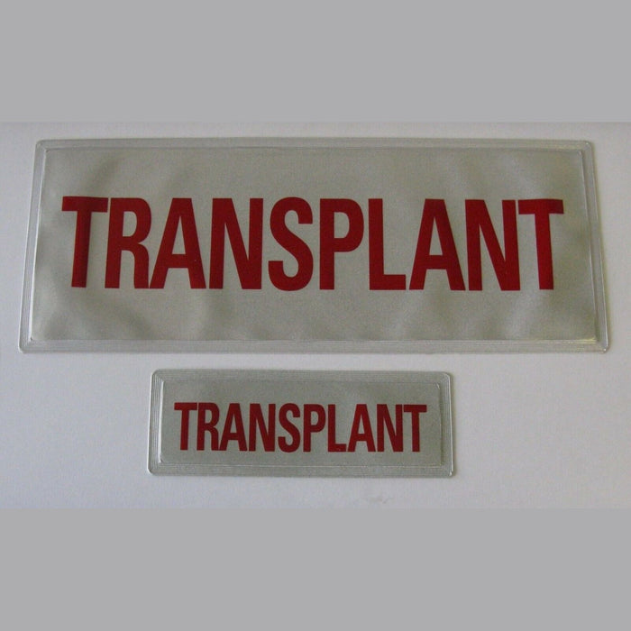 Encapsulated Reflective Transplant Badge Set Sew On