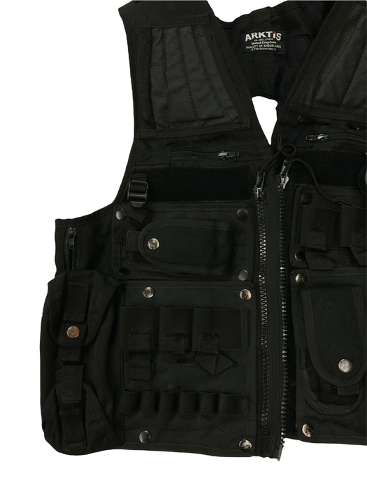 Arktis Black Tac Vest SAS Combat Security Paint-balling 44”-50” Chest OBTV30