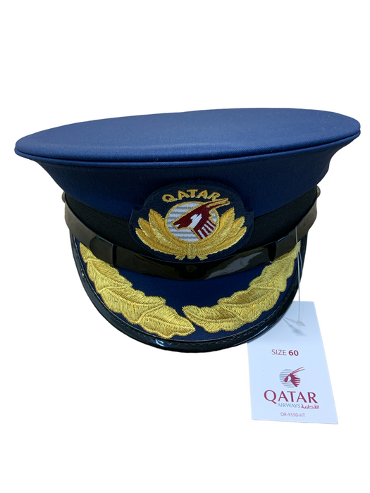 New Genuine Qatar Airways Badged Peaked Cap