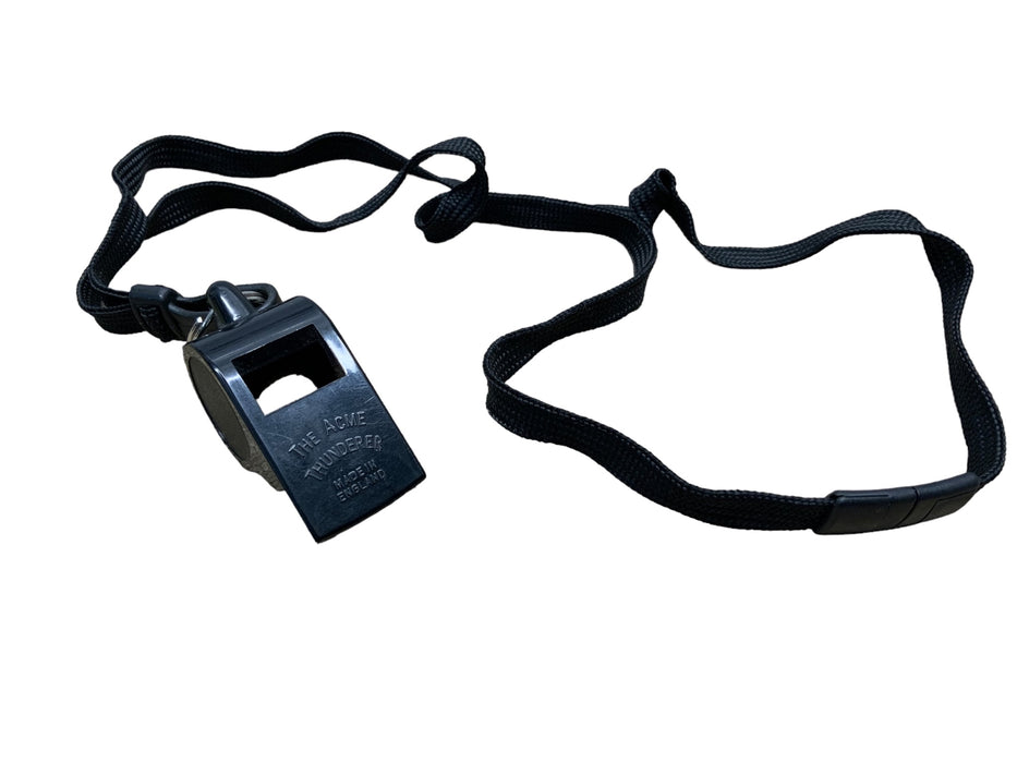 Genuine British The Acme Thunderer City Police Whistle & Lanyard