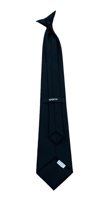 New Black Clip On Tie For Smart Dress Security Doorman Fancy Dress