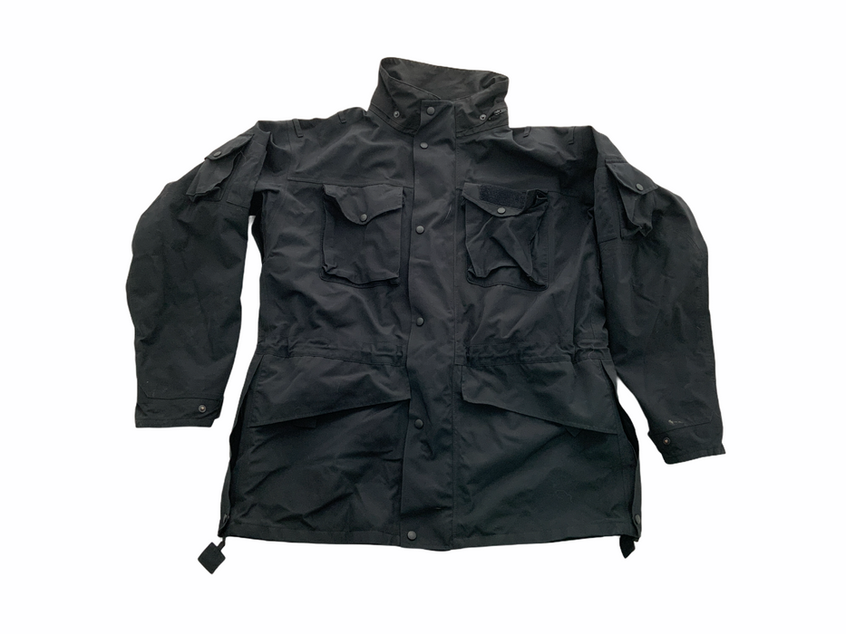 Black Waterproof 3/4 Length Tactical Rain Coat Security Dog Handler XL/T OJ35