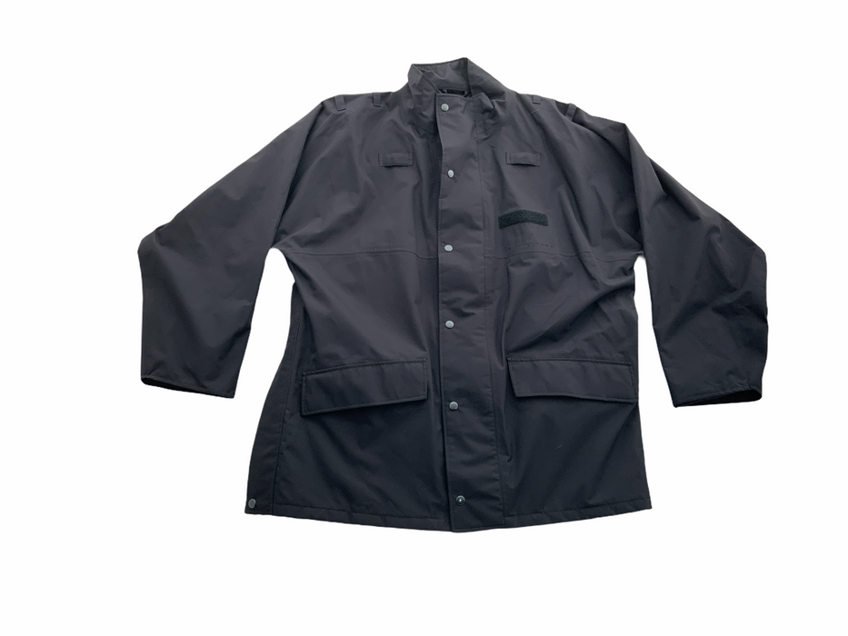 Black Waterproof 3/4 Length Rain Coat Security Dog Handler XL/R OJ39