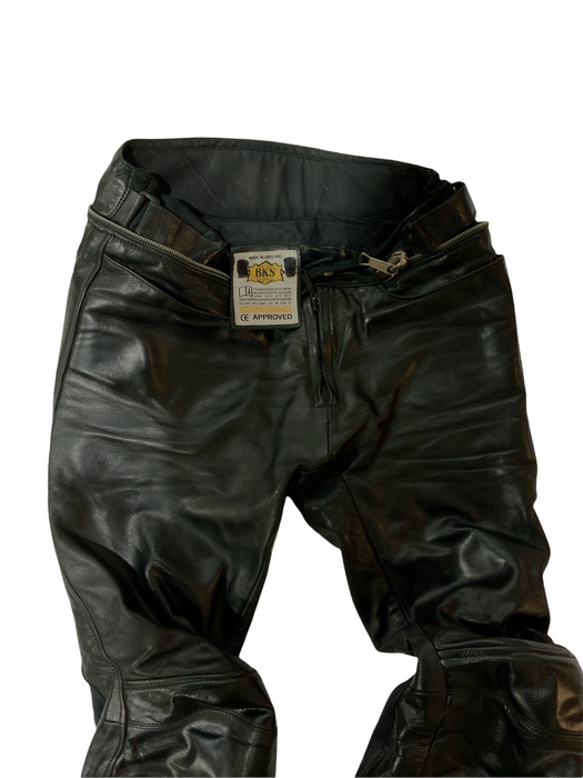 BKS Leather Motorbike Trouser Black From Two Piece Waist 35" BKSTRS02B Grade B