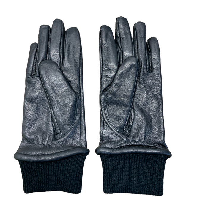 Female Black Leather Prison Service Gloves Security Patrol GLV33N