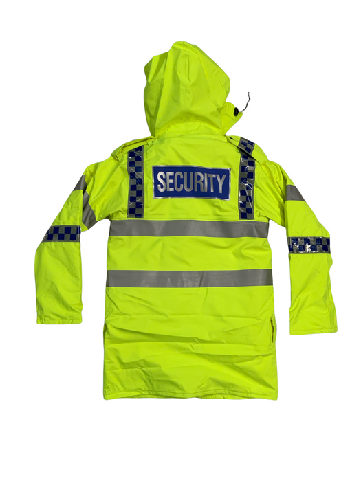 New Hivis Waterproof Polyester Security Jacket Coat HVPC17N