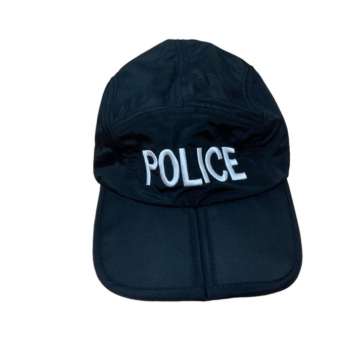 Police Branded Baseball Cap Black Folding BLAPOLCAP07