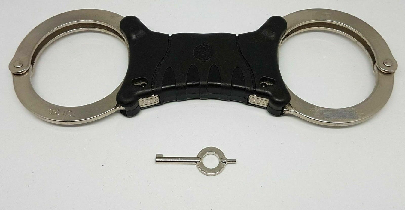 TCH 840 Chrome Rigid Handcuffs Speedcuffs Hiatts Grade A Condition