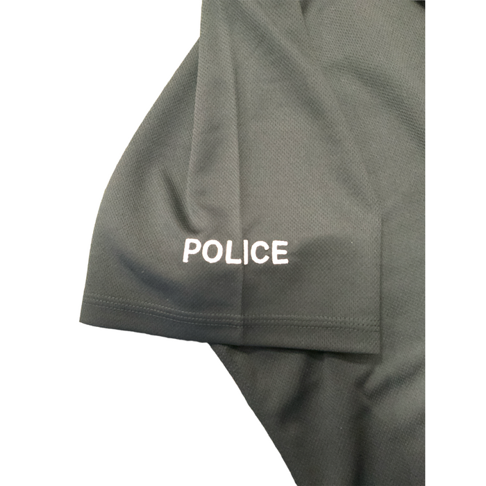Female Black Police Branded Short Sleeve Wicking Shirt Top WKS17FAN