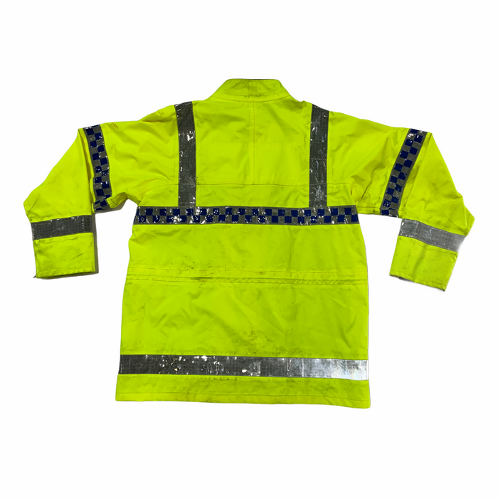 Hi Vis Goretex Motorcycle Traffic Jacket Waterproof Raincoat Security HVGC6B