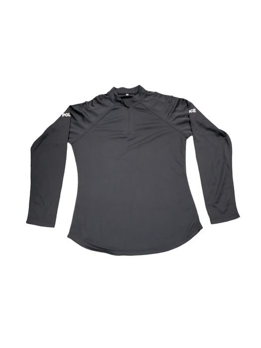 Female Black Police Branded Breathable Long Sleeve Wicking Shirt Top WKS18FA