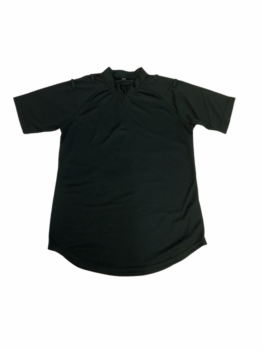 Male Black Breathable S/S Wicking Shirt With Epaulette Loops WKS13A