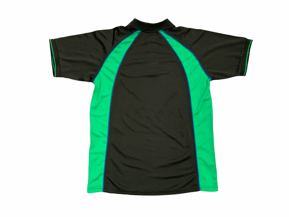 Male Black & Green Breathable Wicking Polo Shirt Security Dog Handler Mechanic