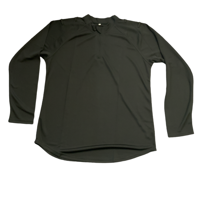 Black Wicking Shirt - Long Sleeves with  Epaulette Loops - Male