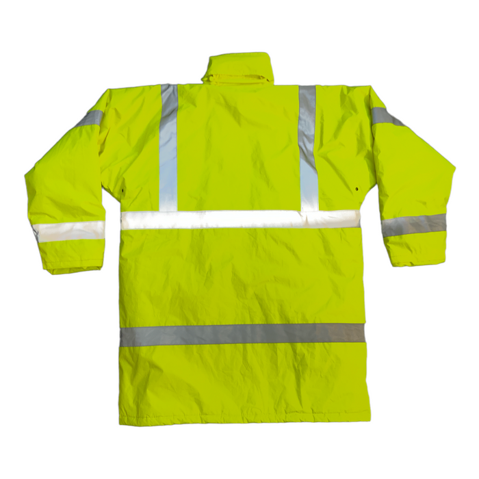 Hivis Yellow Arco Hooded Raincoat Jacket XLarge OJ162