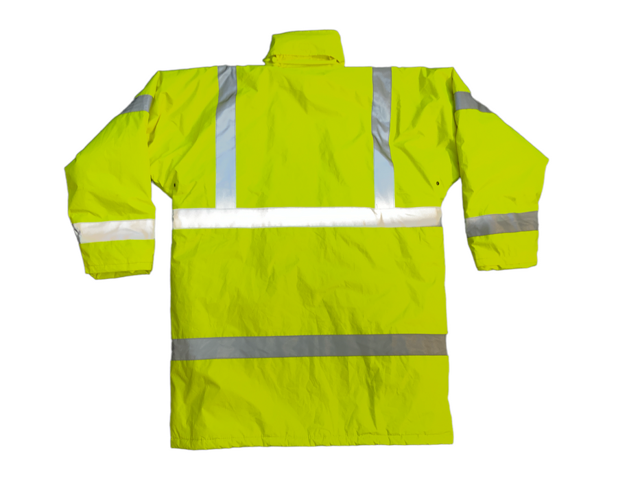 Hivis Yellow Arco Hooded Raincoat Jacket XLarge OJ162