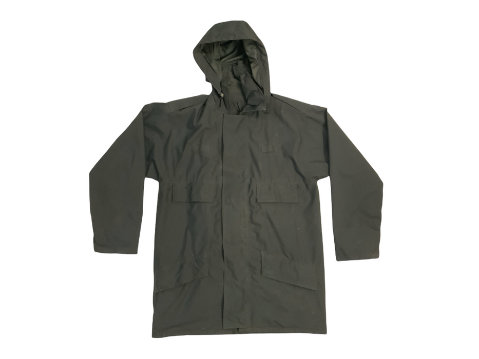 Black Waterproof 3/4 Length Rain Coat Security Dog Handler Large OJ83