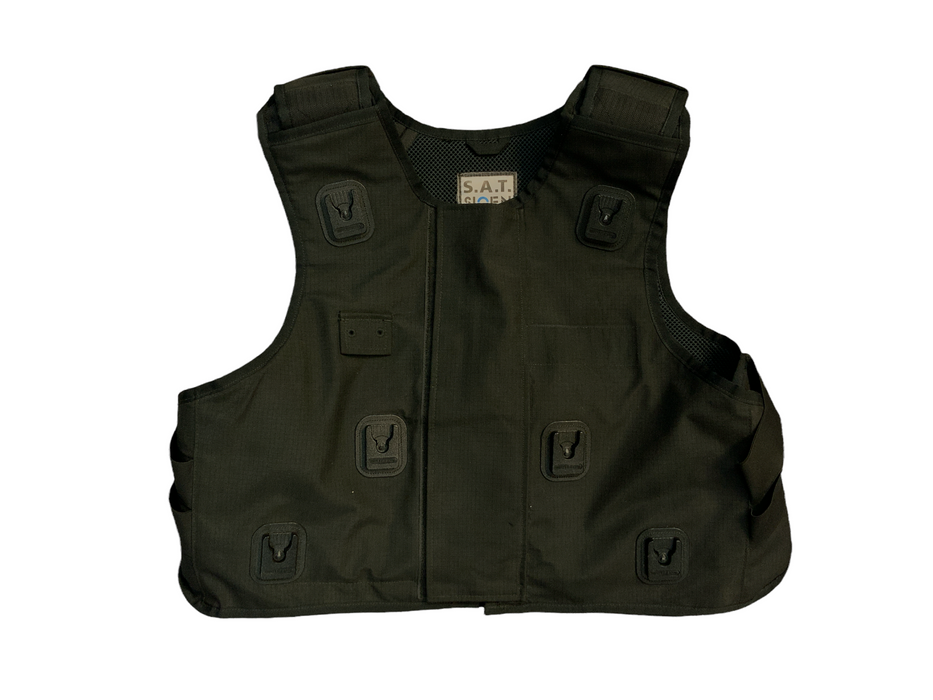 Black SAT SIOEN Body Armour Cover Tactical Vest Security *COVER ONLY* OC114