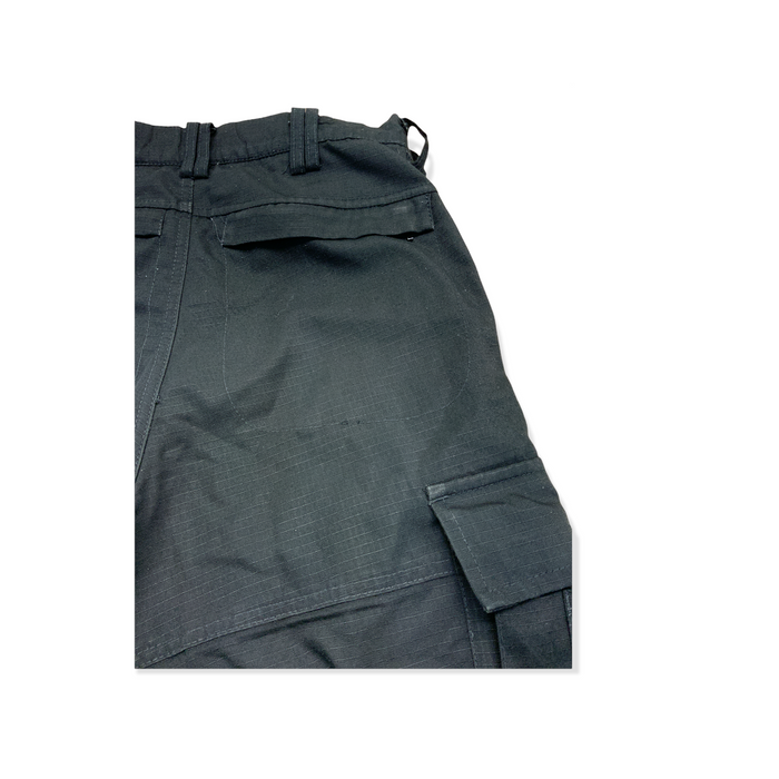 KIT DESIGN 710M Men's Black Tactical Ripstop Cargo Trousers KITCARGO2B