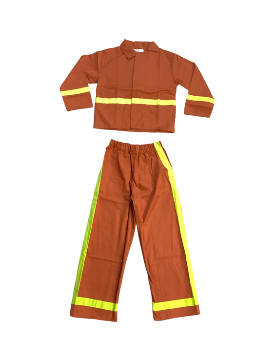 New Child Replica Fire Suit Brown Kids Fancy Dress Costume CFS01N