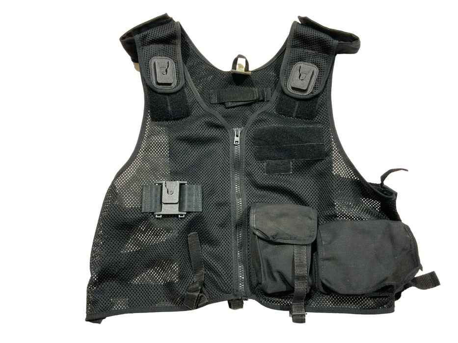 Black Tactical Load System Tac Vest Security Dog Handler Grade B OBTV46