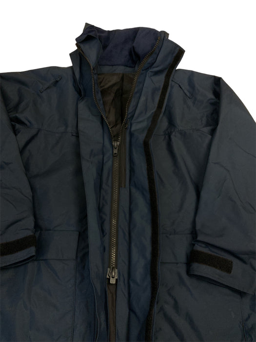 Yaffy Blue 3/4 Waterproof Raincoat High Collared Jacket Security Events YJBL01B