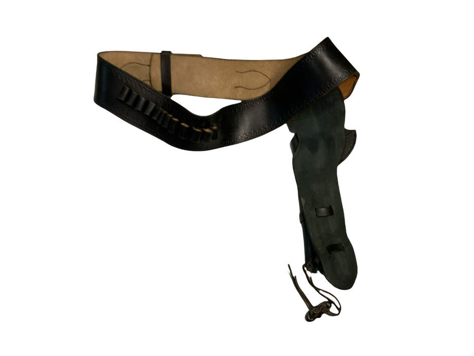 Dark Brown Leather Gun Belt RH With 12 Ammo Slots 38” Waist GH55