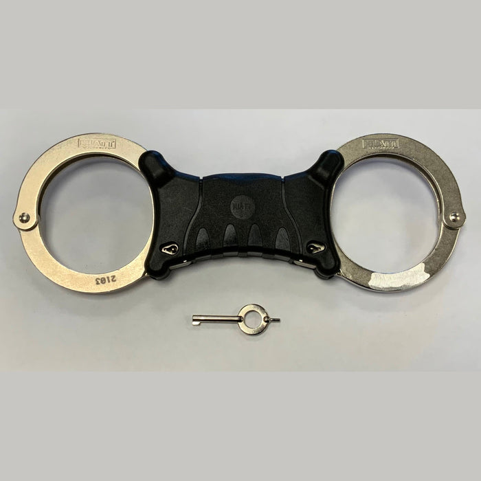 Genuine Hiatt 2103 Chrome Rigid Handcuffs Speedcuffs Quickcuff Like TCH 840 A