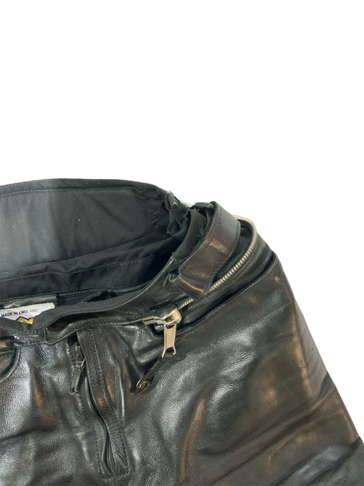 BKS Leather Motorbike Trouser Black From Two Piece Waist 35" BKSTRS02B Grade B