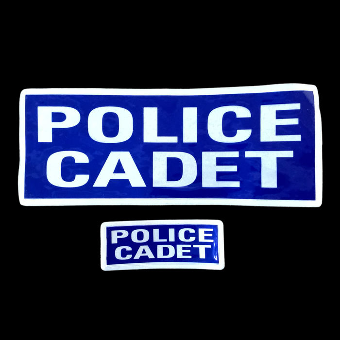 Police Branded POLICE CADET Badge Set Hook and Loop Backing